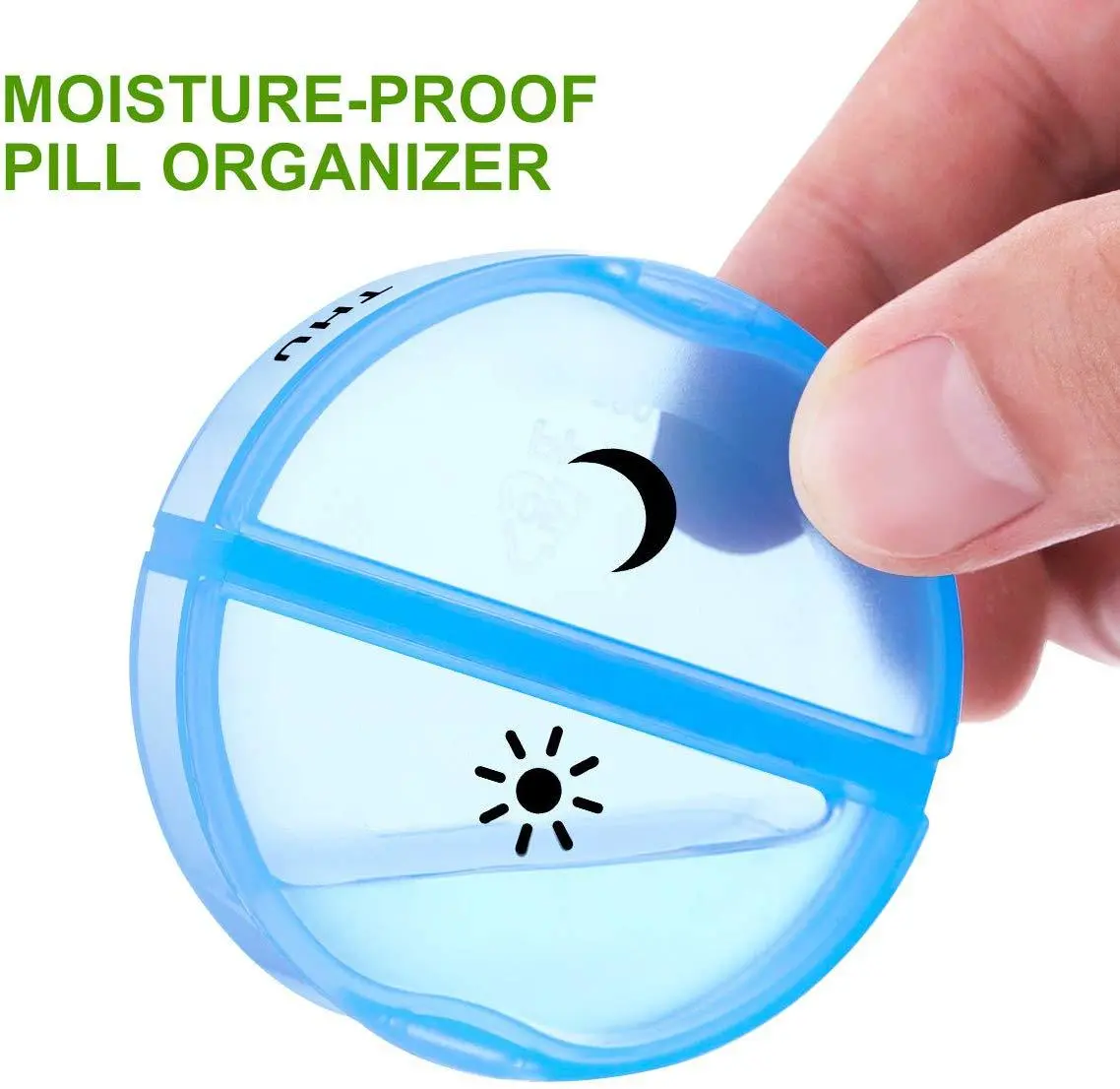 14-compartment Pill Box. High-quality Portable 7-day Pill Box Color Clamshell Morning And Evening Pill Box