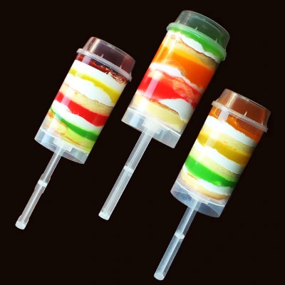 Round Cake Cone Rainbow Stick Cake Decoration