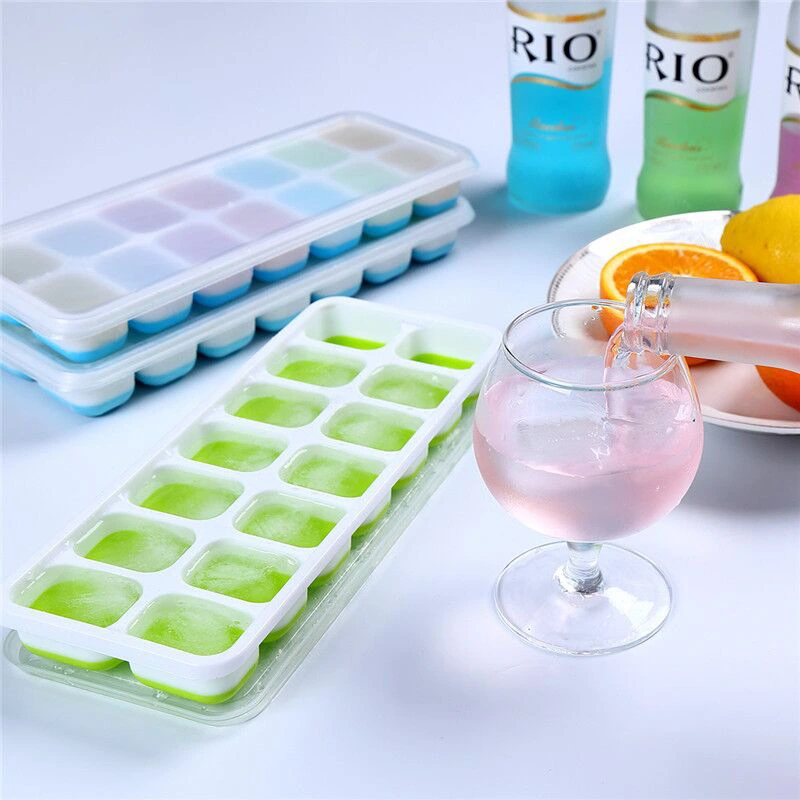 Creative Silicone Ice Tray With Lid Mold Food Grade