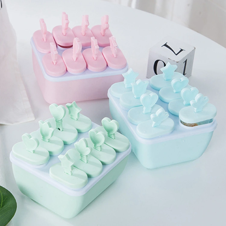 DIY Cartoon Homemade Ice Cream Popsicle Mold Summer Ice Cube