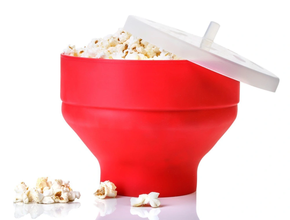 Download main imagesDownload description imagesNew Silicone Popcorn Maker Microwave Popcorn Bucket Foldable Silicone Popcorn Bucket Poppers Bowl DIY Popcorn Maker with Lid