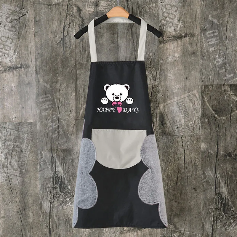 Cute Bear Hanging Neck Towel Apron