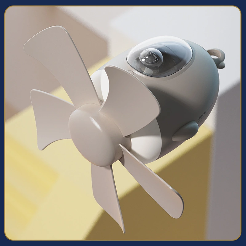 New USB Small Airplane Fan Ceiling Fan Night Light Household Remote Control Ceiling Fan Light Night Light Cute Lamp