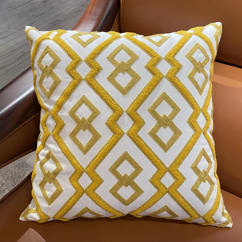 Embroidered Throw Pillow Sofa Cushion