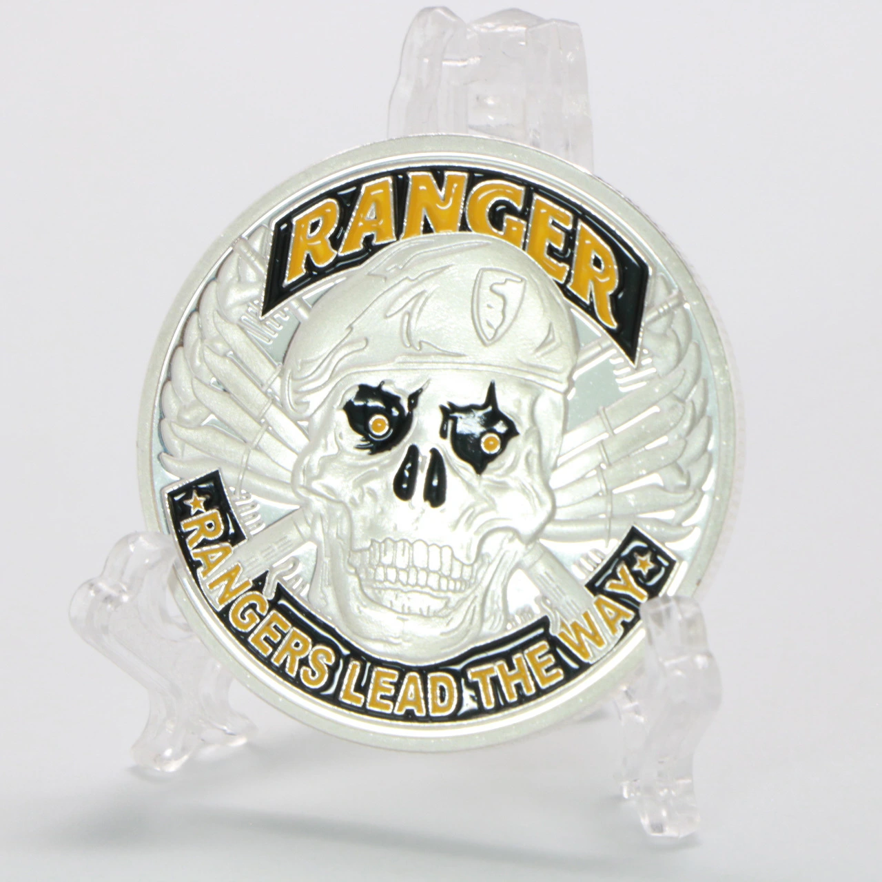 Ranger Skeleton Pirate Silver Plated Commemorative Glory Foreign Currency Army Fan Medal