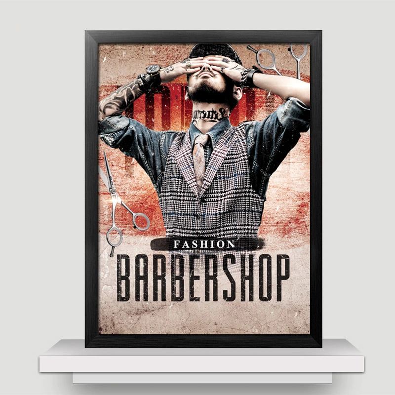 Men's Oil Hair Salon Hairdressing Barber Shop Decorative Painting