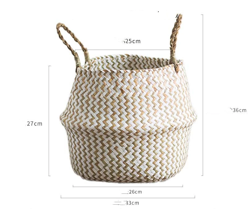  Living Room Flowerpot Dried Flower Basket Hand-Woven Basket Storage