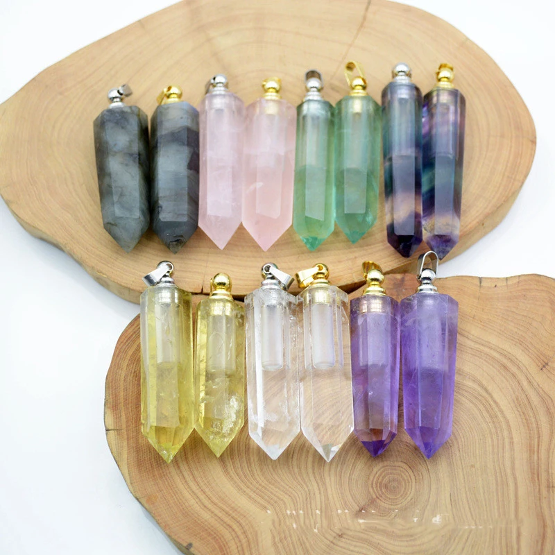 Natural Crystal Pendant Perfume Bottle