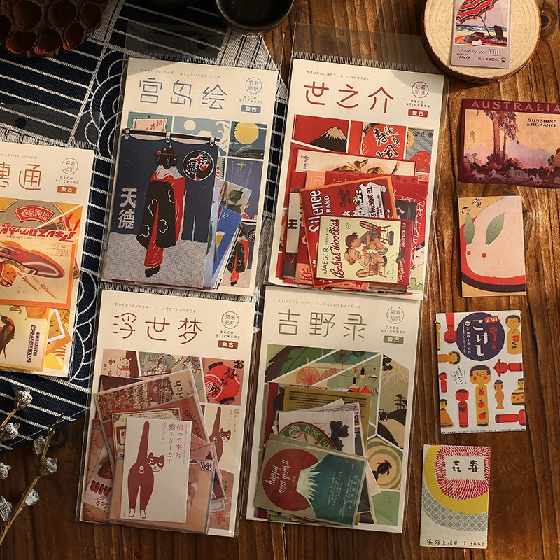 Japanese Style Handbook Material Decoration Stickers