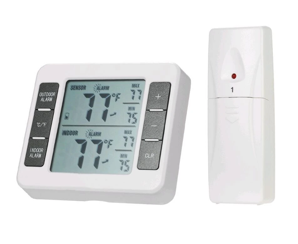 One for two, one for three, home wireless indoor and outdoor thermometers, electronic wireless refrigerator thermometers, cold storage