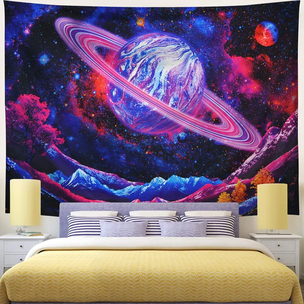 Psychedelic Natural Galaxy Space Carpet Wall Hanging