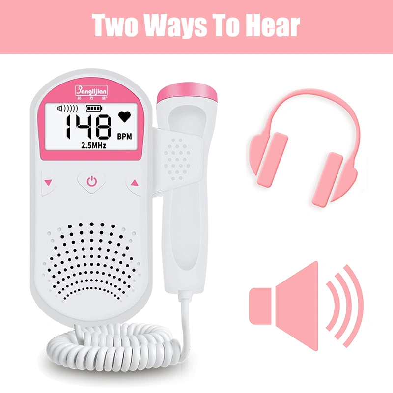 Fetal Doppler Upgraded Fetal Home Pregnancy Heart Rate Monitor Baby Fetal Heart Rate Detector LCD Display