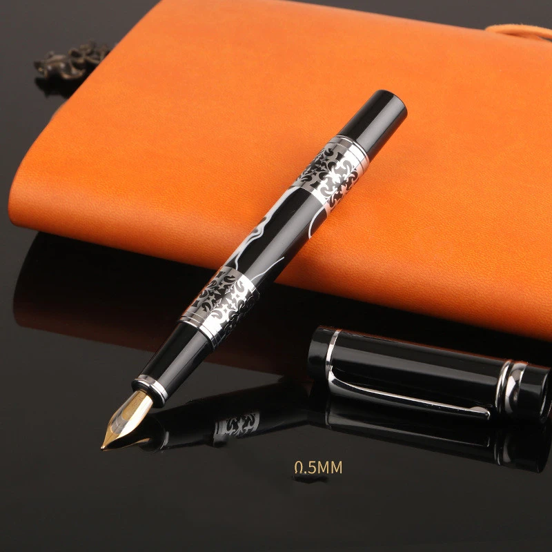 Metal Straight And Curved Point Fountain Pen