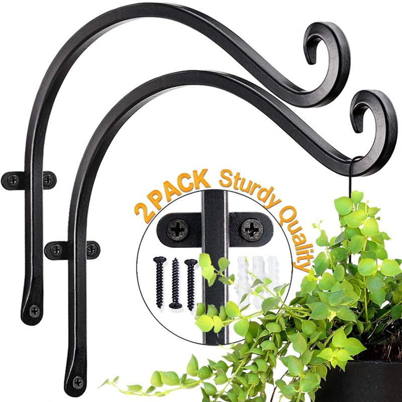 Gardening Hook Flower Stand Balcony Garden Hanging Flower Stand Hook Hanging Small Electric Light Home Outdoor Amazon Cross-Border Explosion