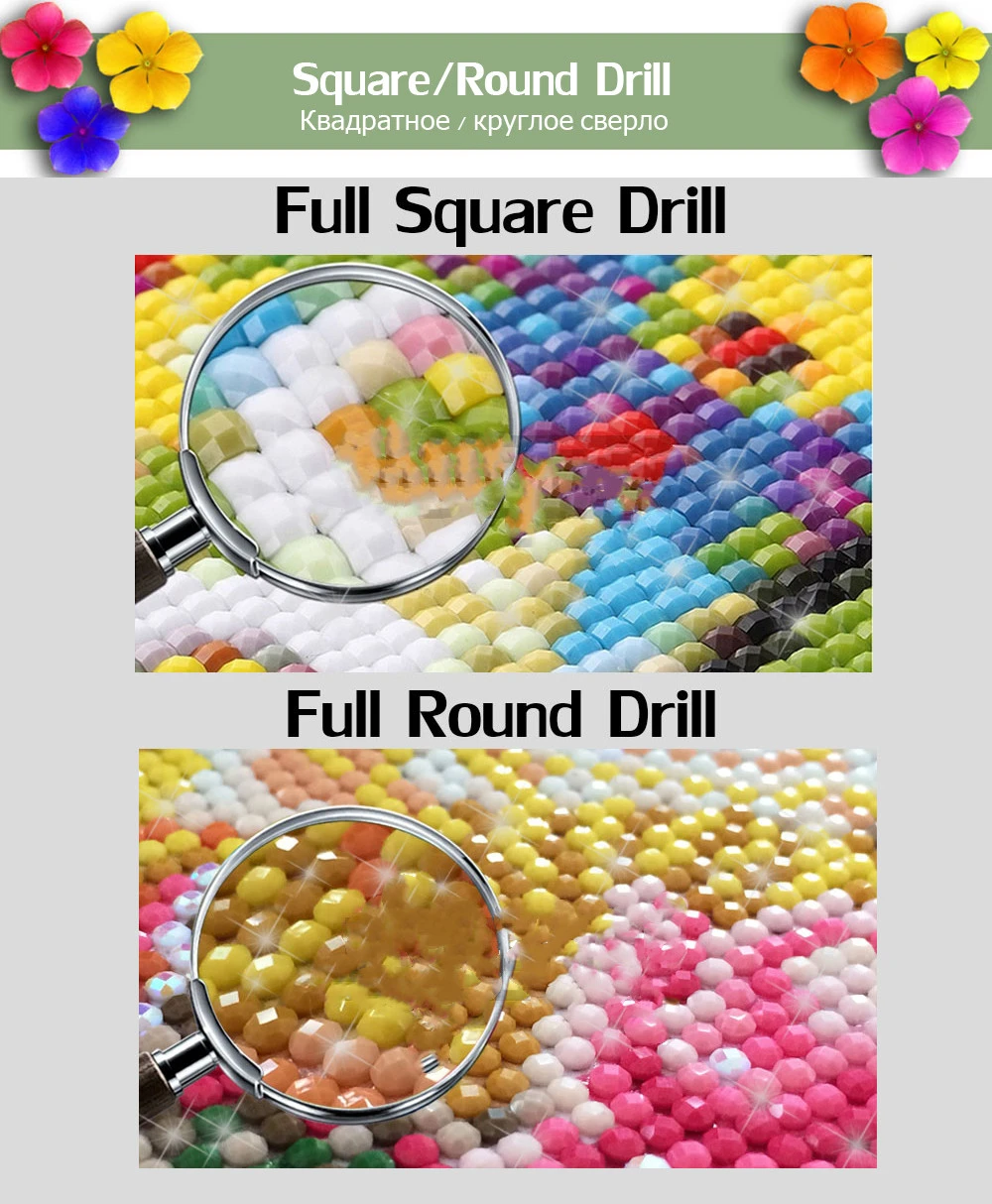 Full Square Round Drill 5D DIY Diamond Painting Indian Woman Wolf 3D Embroidery Cross Stitch 5D Home Decor 