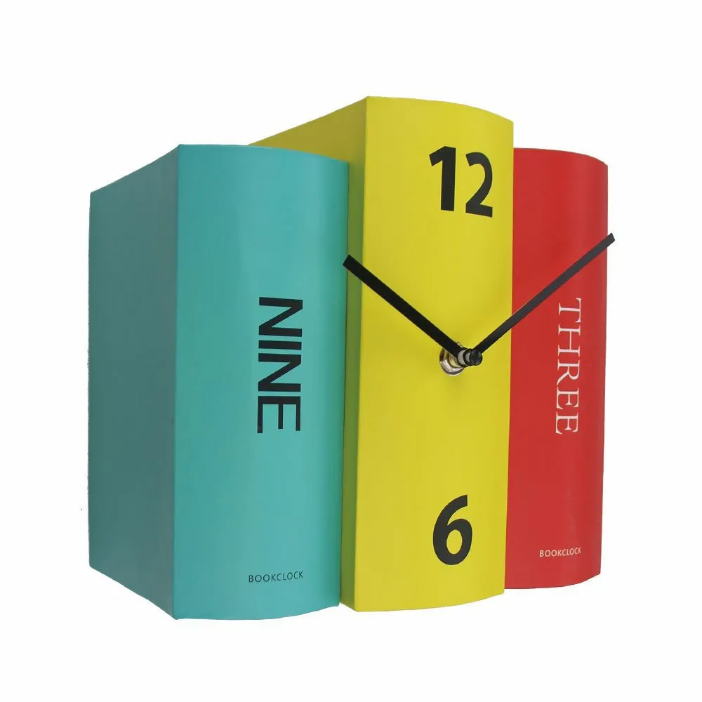 Spanish Modern Creative Environmental Protection Book Wall Clock