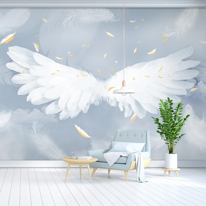 Three-Dimensional Angel Wings Wallpaper