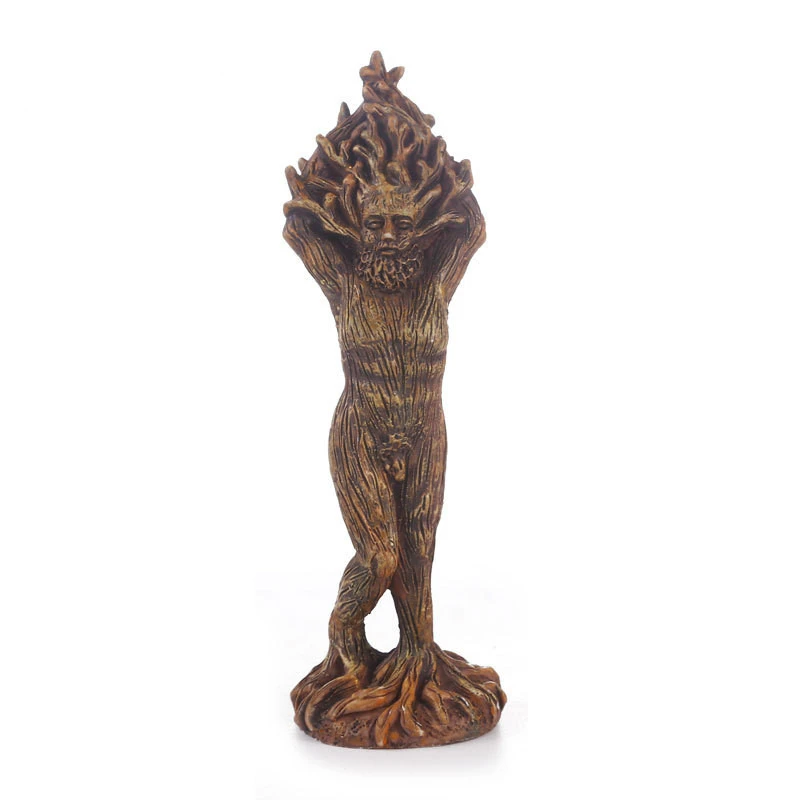 Forest Goddess Statue Resin Ornaments Garden Handicraft Ornaments Green Man Statue Tree God Ornaments