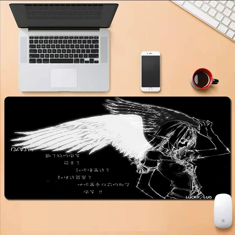 Animated Angel Mouse Pad Large Personality Creative INS Keyboard Notebook Anime Computer Office Writing Desk Mat