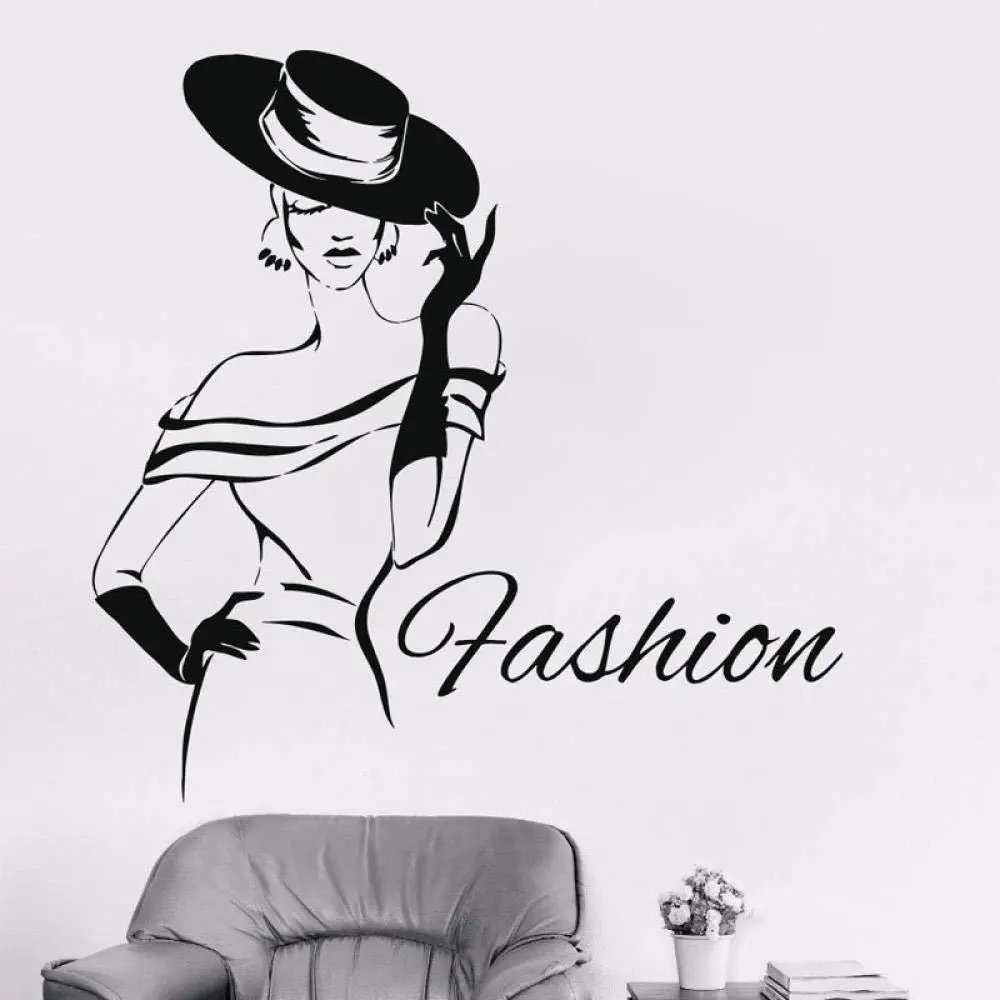 Sexy Beauty Generation Series Carved Personalized Wall Stickers Study Room Living Room Bedroom Background Wall Decoration Customization