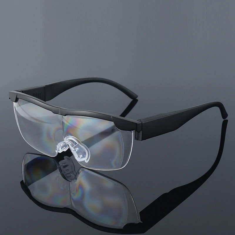 TV Integrated Magnifying Glasses LED Anti-blue Light Reading Glasses 1.6 Times With Lamp Charging Middle-Aged And Old Glasses