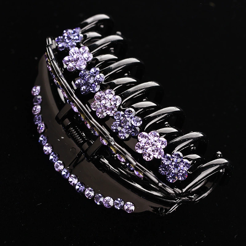 Hairpin Elegant Crystal Grab Clip Medium Rhinestone High-end