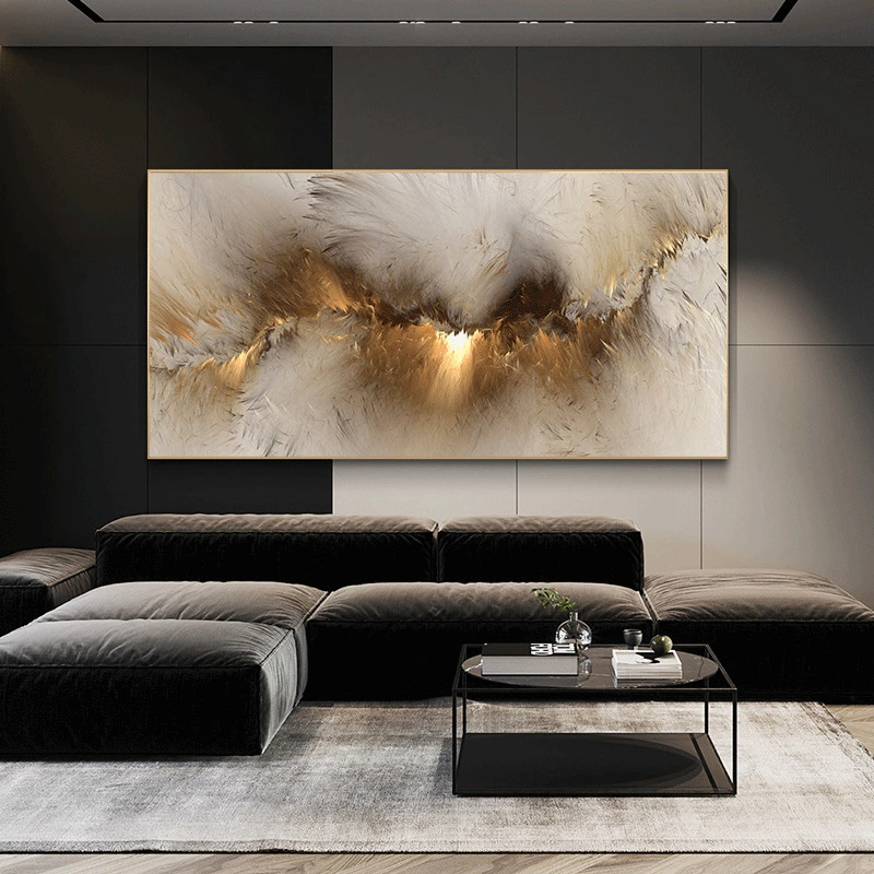 Abstract Clouds And Fog Unrealistic Orange Landscape Oil Painting Decorative Painting