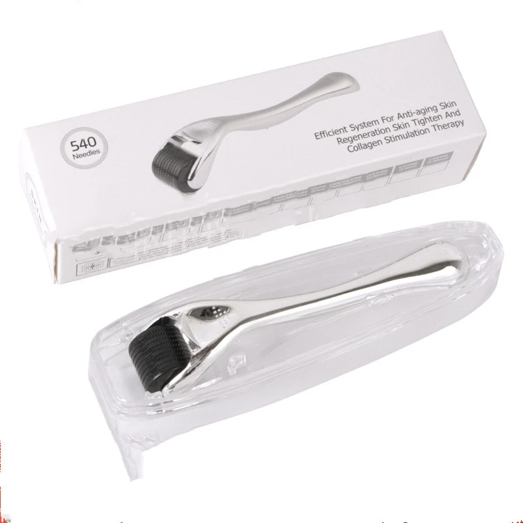540 Microneedle Roller With Gold And Silver Handle