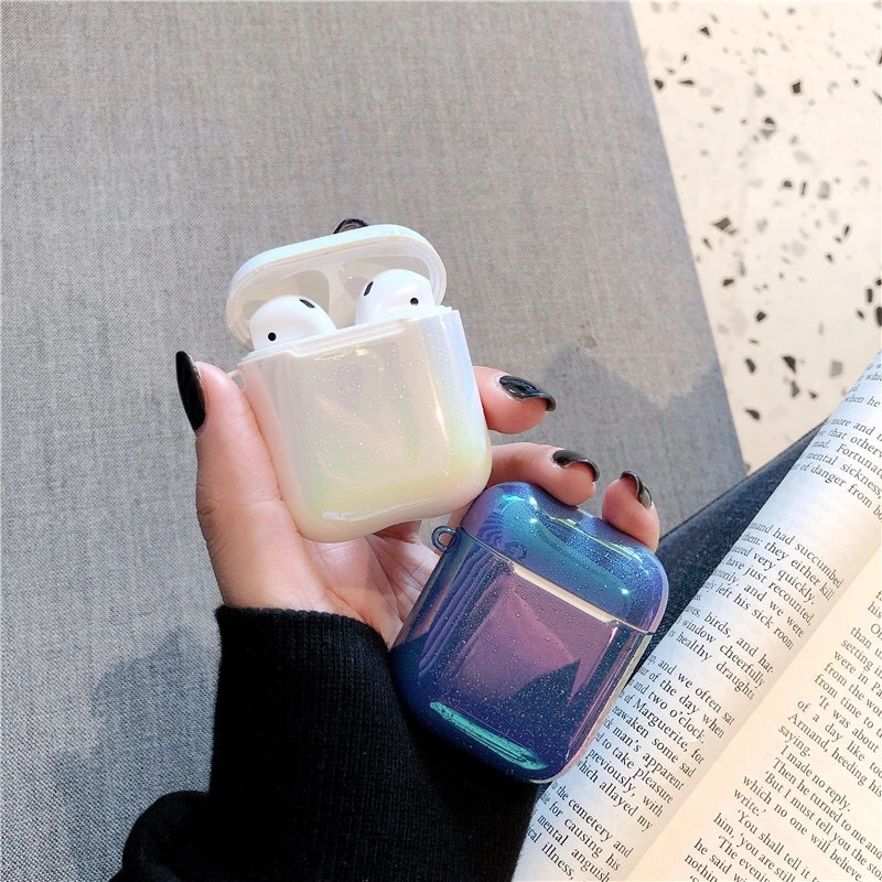 Compatible with Apple, Colorful Gradient Matte Shiny Earphone Shell