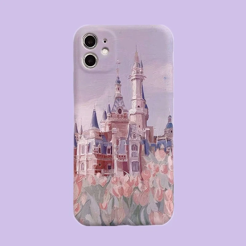 Compatible with Apple, Compatible with Apple , Flower Castle Suitable For 12 11ProMax Mini Apple XS XR Mobile Phone Case IPhone78p Protective Sleeve Female