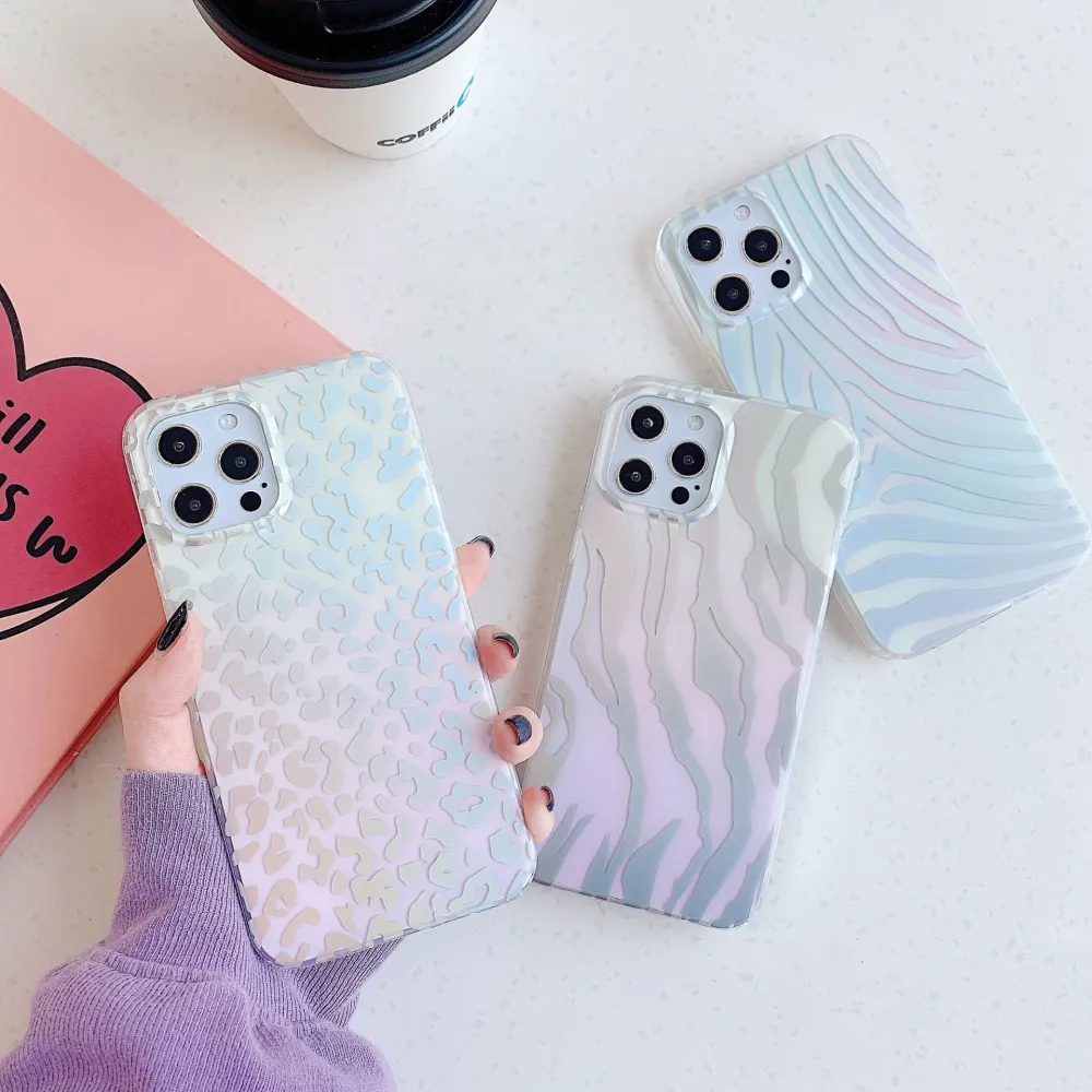 Compatible with Apple, Laser Gradient Leopard Print Suitable For Iphone12