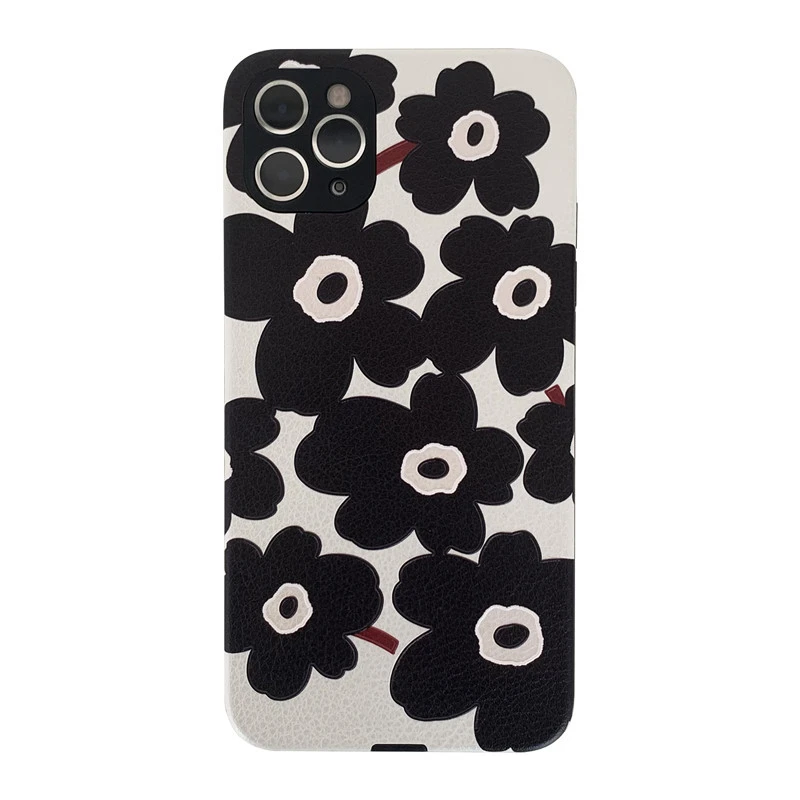 Compatible with Apple, Compatible with Apple , Black Flowers Are Suitable For IPhone11 12Promax Mobile Phone Case 78P Protective Cover