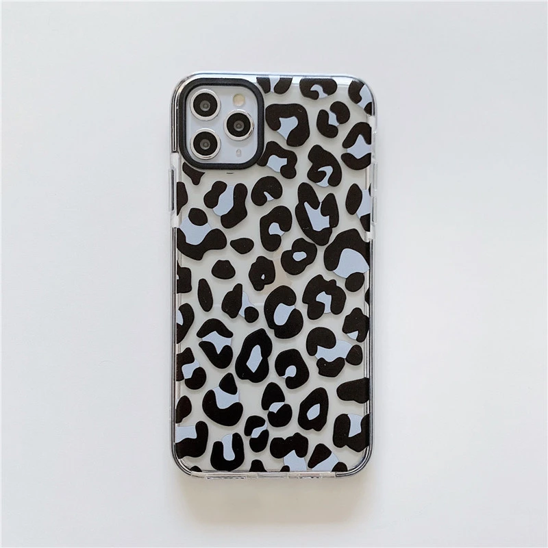 Suitable For Iphone12Promax Mobile Phone Case Apple 11 Two-Color Tpu Leopard Print Protective Cover Xr All-Inclusive Mobile Phone Case