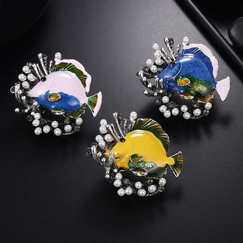 European And American New Marine Fish Corsage Accessories