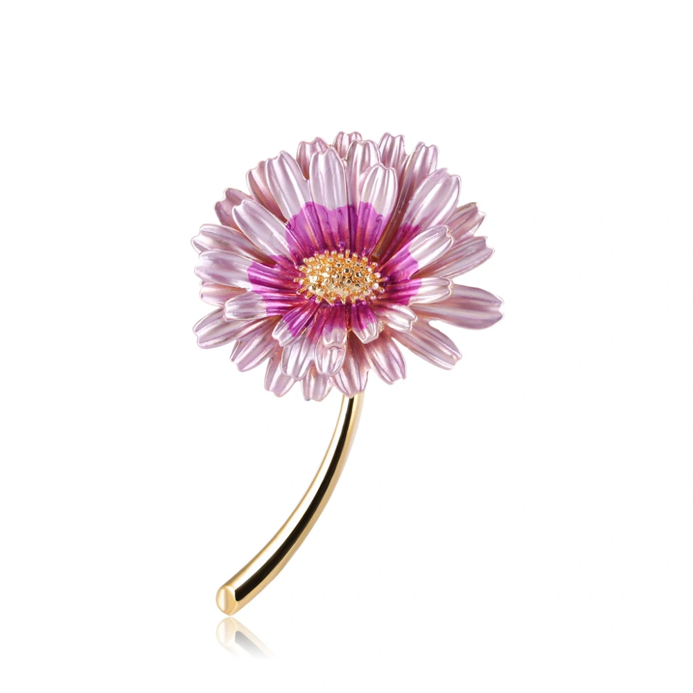 Lovely Flower Corsage Environmentally Friendly Alloy Oil Dripping Sunflower Brooch