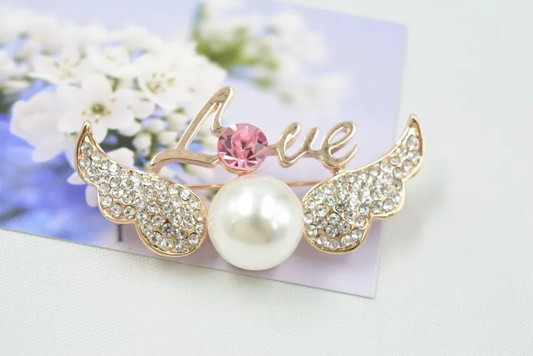 Fashion Star With Angel Wings Brooch