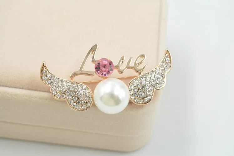 Fashion Star With Angel Wings Brooch