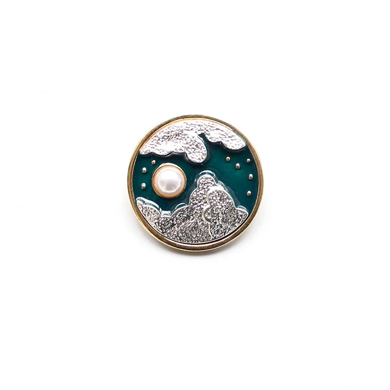 Van Gogh Starry Sky Vintage Palace Brooch Badge Western Accessory