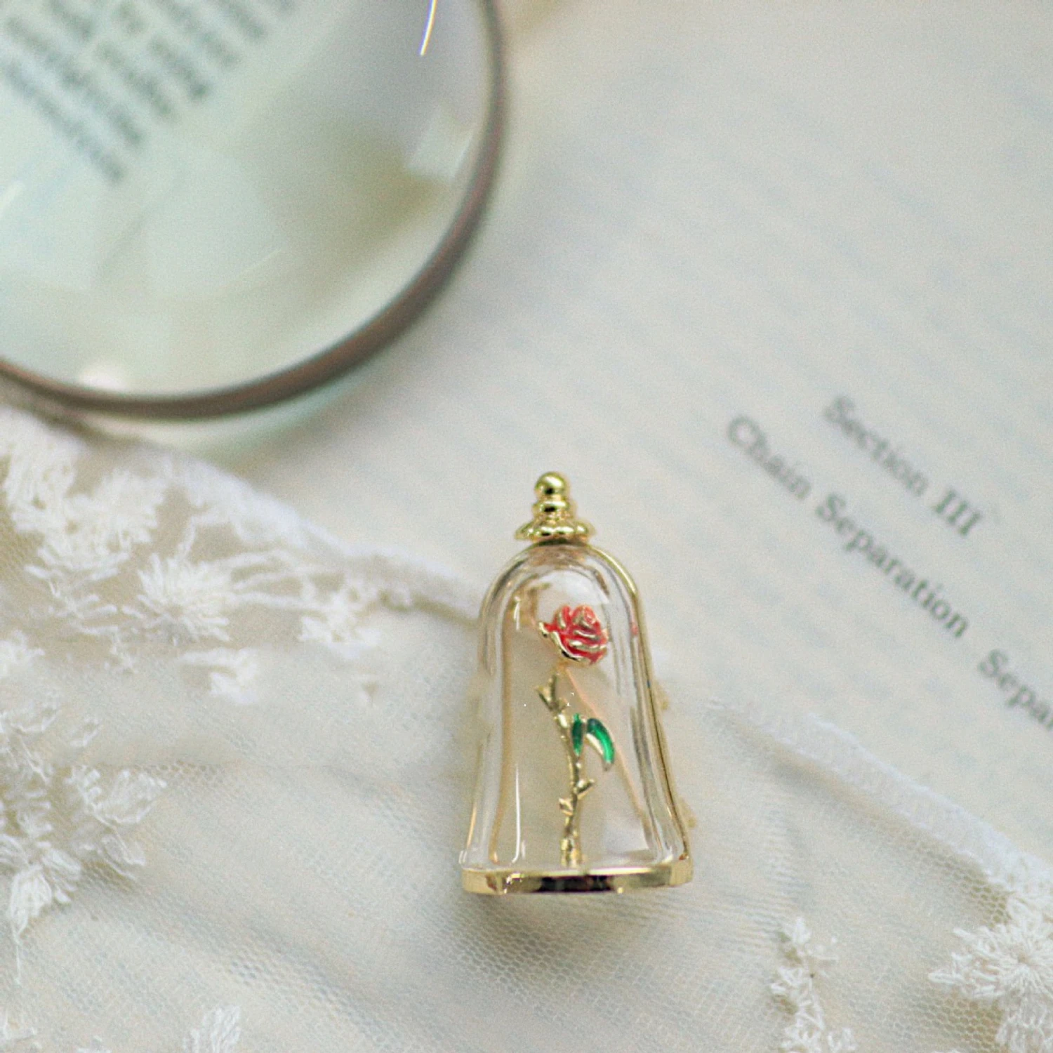 Rose Flower Brooch Pin Gentle Temperament With Accessories