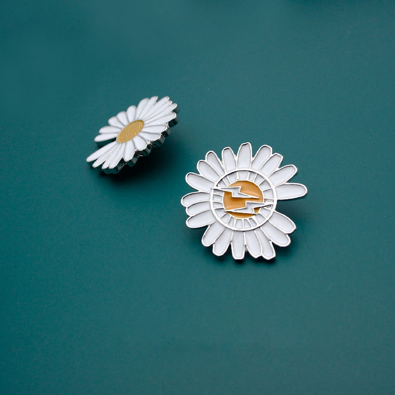 Pin Sun Flower Badge Personality