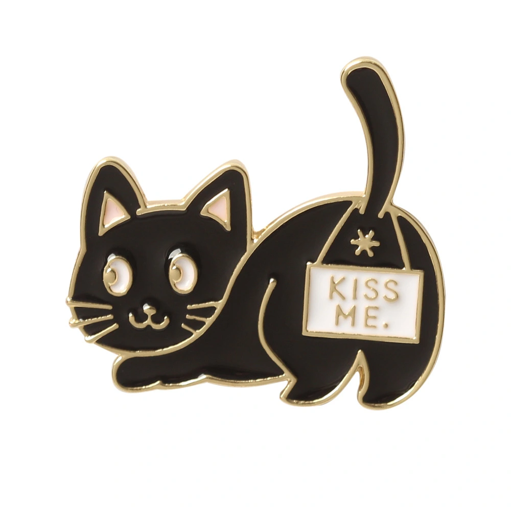 Japanese Cute Kitty Wagging Tail Brooch