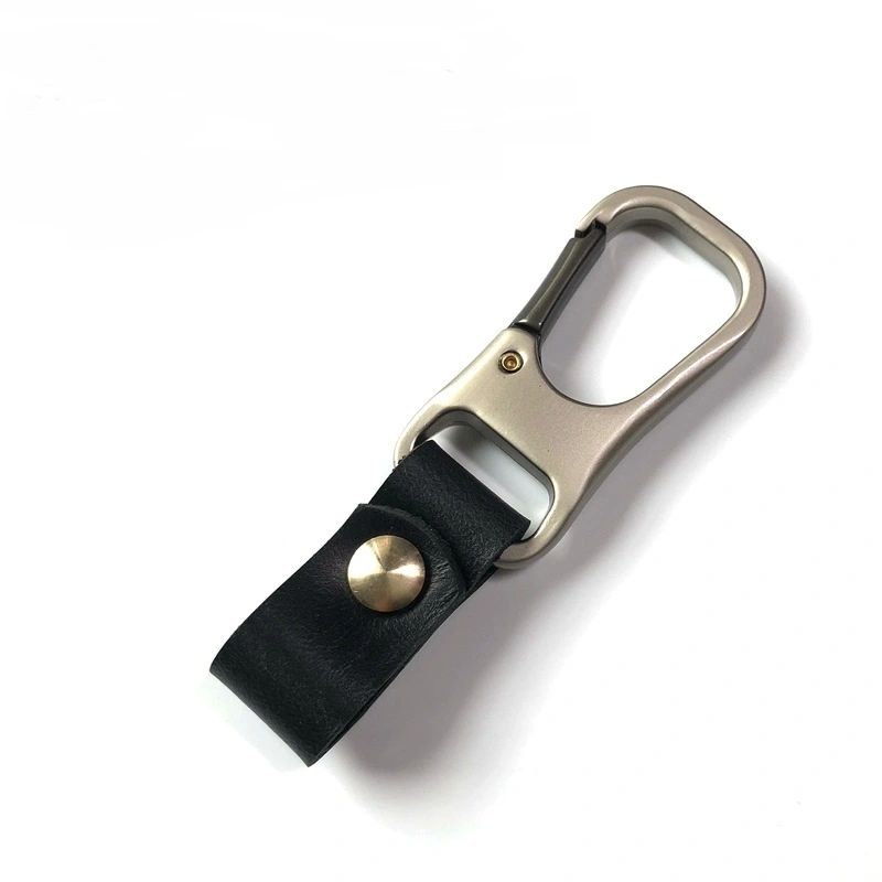 Men's Waist Car Metal Alloy Cowhide Keychain