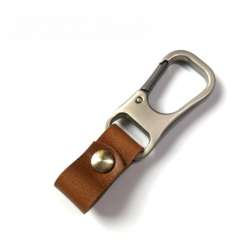 Men's Waist Car Metal Alloy Cowhide Keychain
