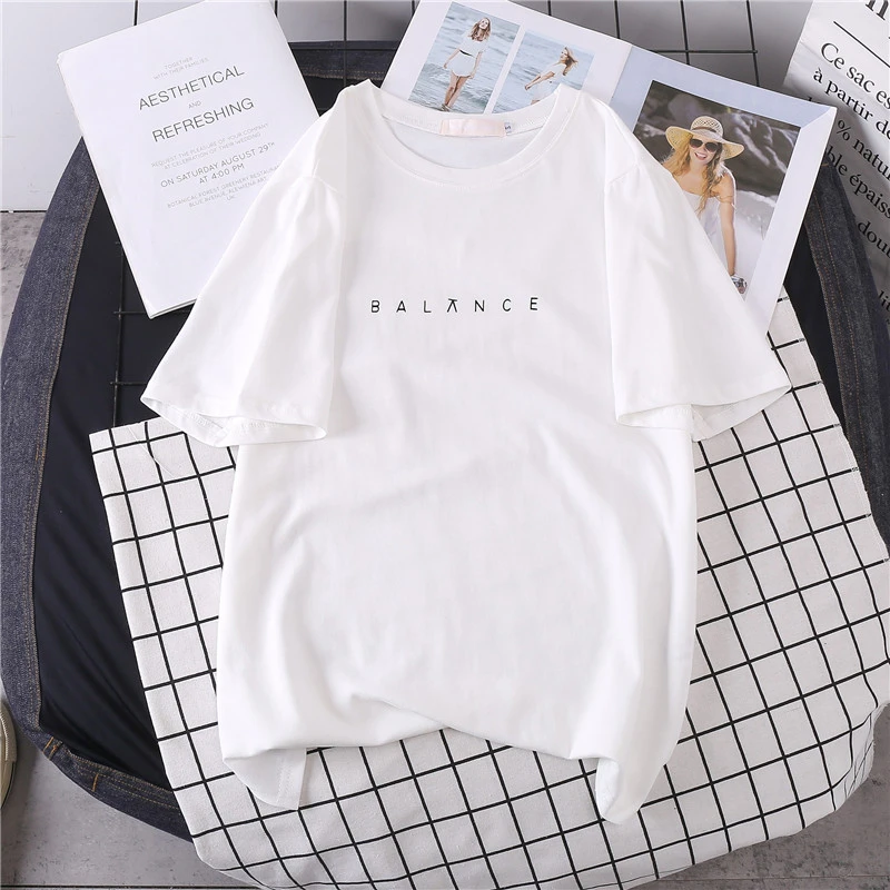 Summer Loose And Simple Plus Size All-Match T-Shirt