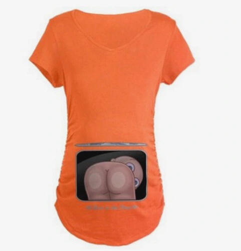Baby Digital Printed Women's Maternity Cute Casual Tee