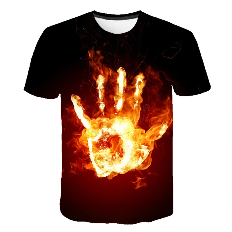 Volcano Magma 3D Printed T-Shirt For Men's Sport