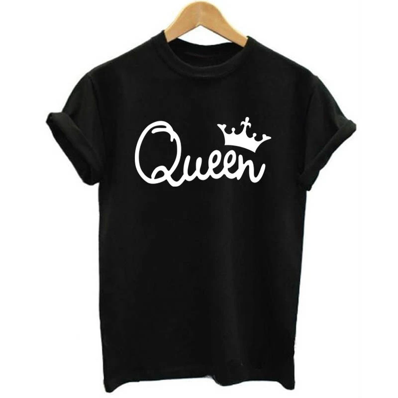 Kingqueen Crown Print Couple T-Shirt