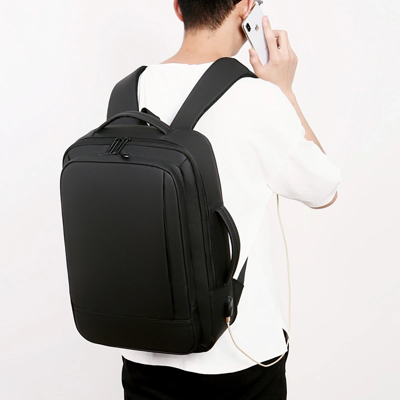 Large Capacity Expandable Neutral No Logo Backpack Multifunctional Waterproof Breathable Business Men''s Computer Backpack