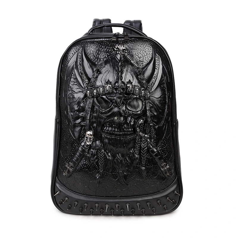 New Ghost Head Luminous Eyes Backpack Men'S Customized Travel Waterproof Computer Bag Skull Head Large Capacity Backpack