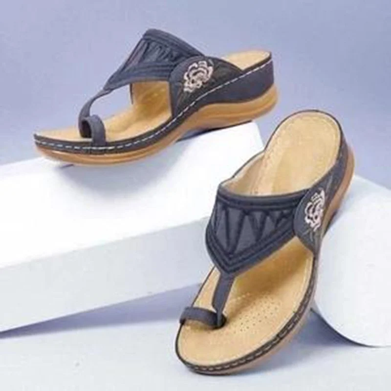 Large Size Slip-On Flower Sandals And Slippers